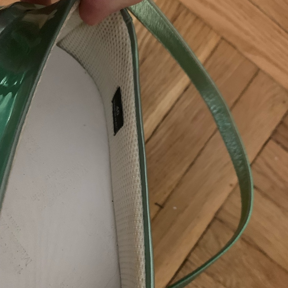 Maison Martin Margiela Metallic Green Platform Mary Jane Sneakers - Picture 9 of 10